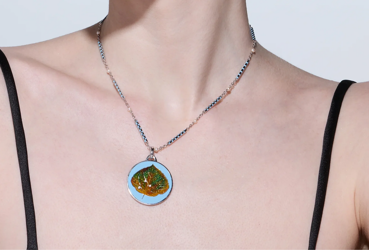 ASPEN PENDANT BABY BLUE 18k GOLD