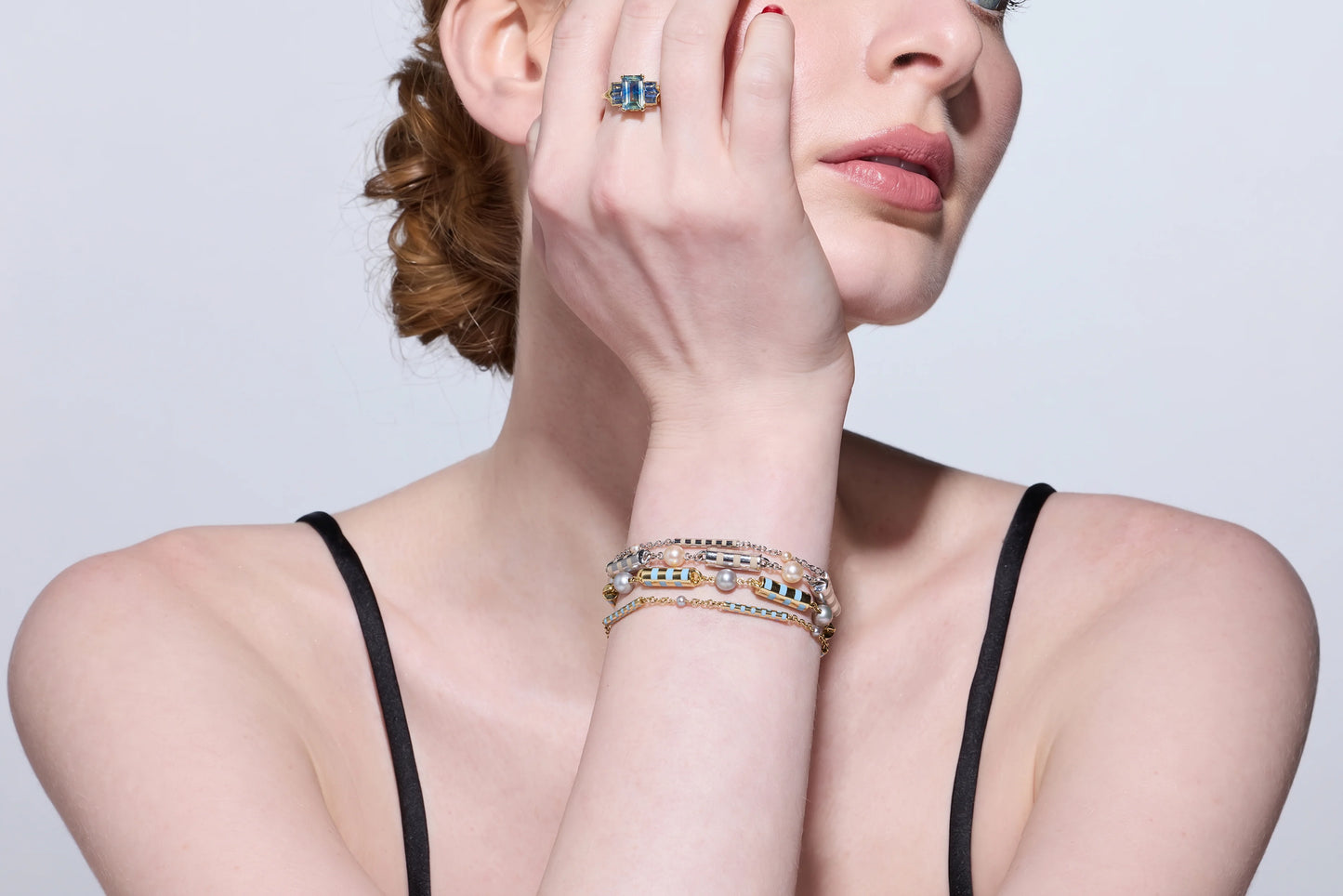 MARSHA LINK BRACELET 18k WHITE GOLD