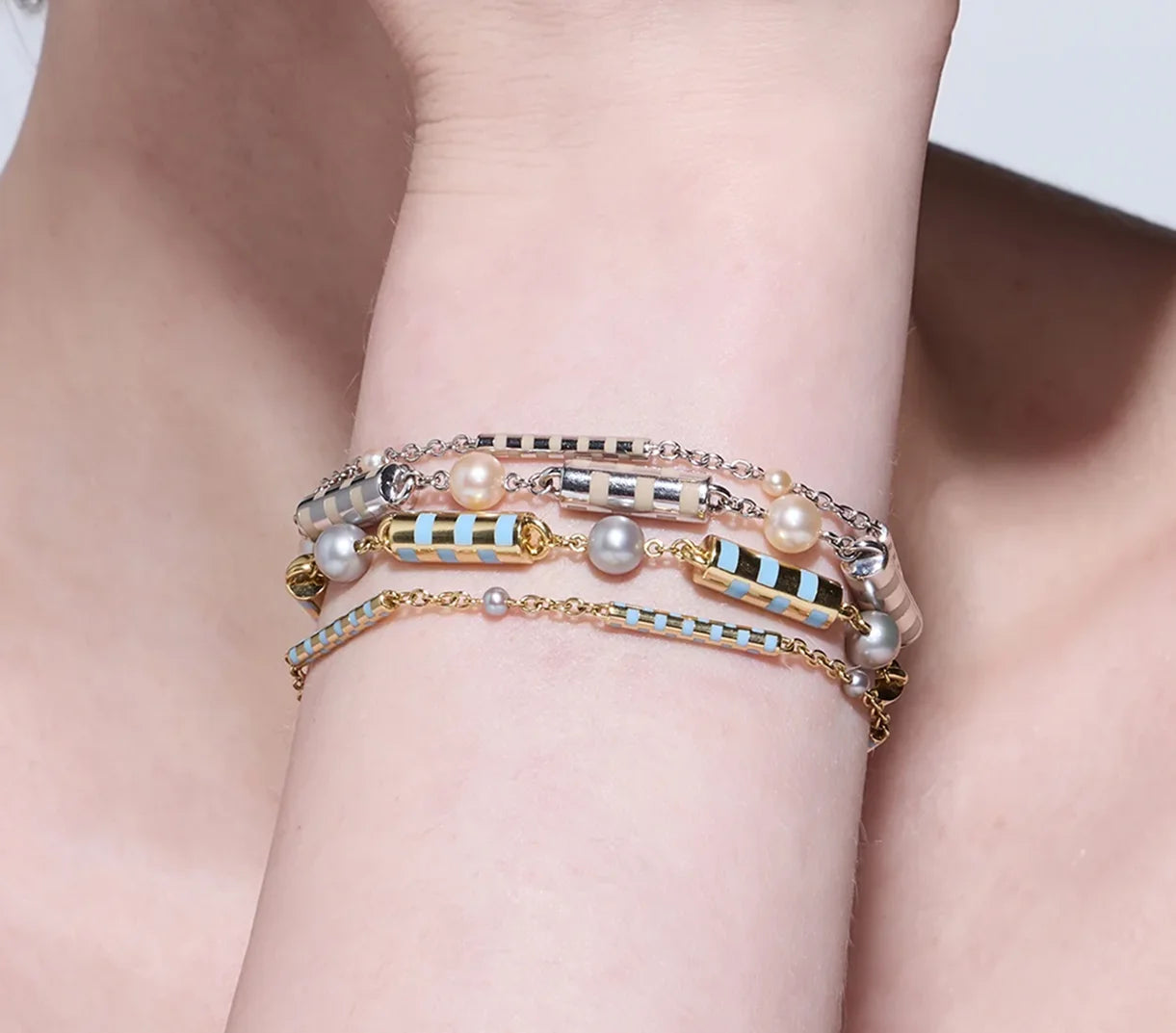MARSHA LINK BRACELET 18k WHITE GOLD