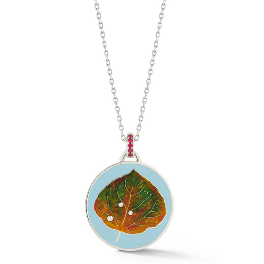 ASPEN PENDANT BABY BLUE 18k GOLD