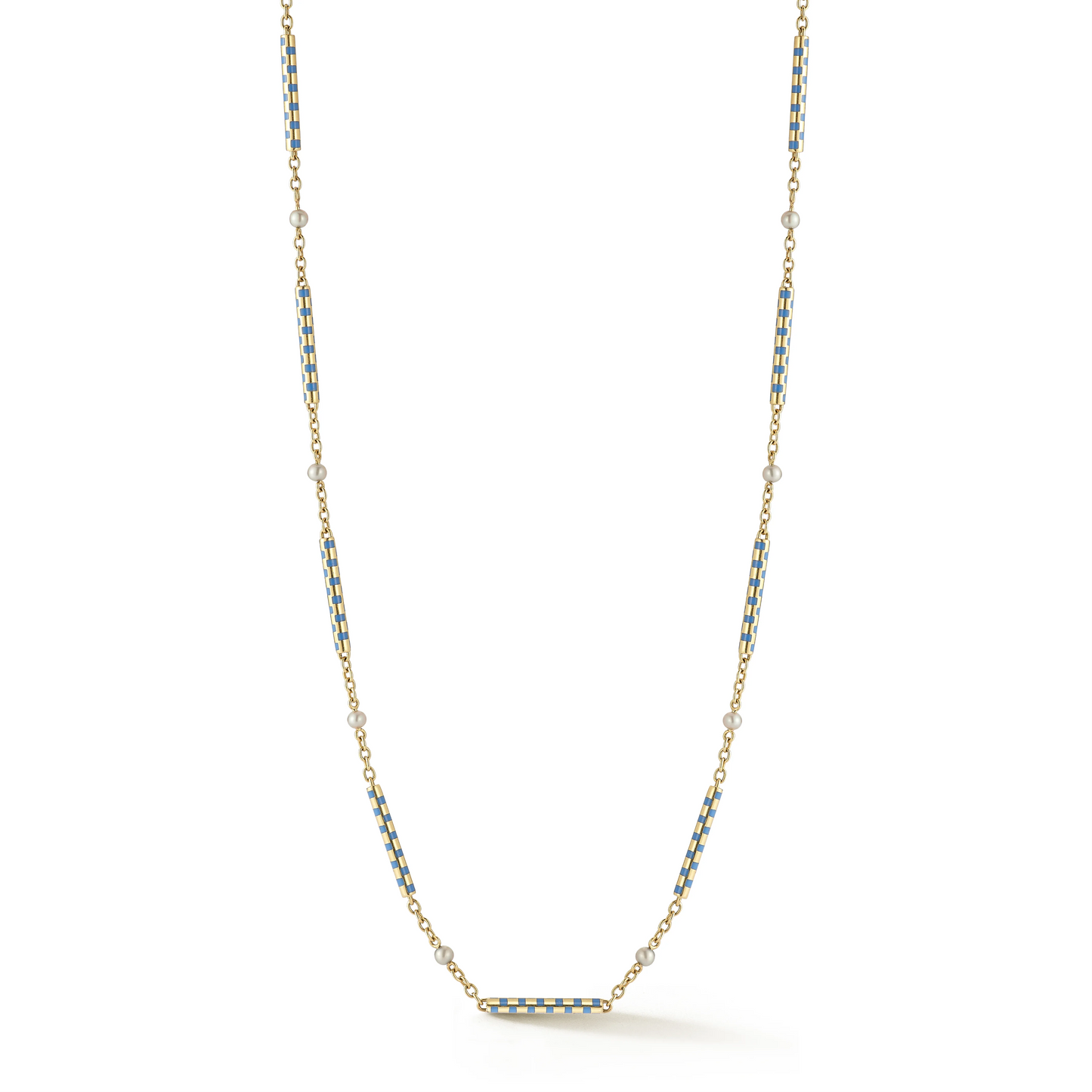 Marsha Chain, Gold, Yves Blue – 16 Inches