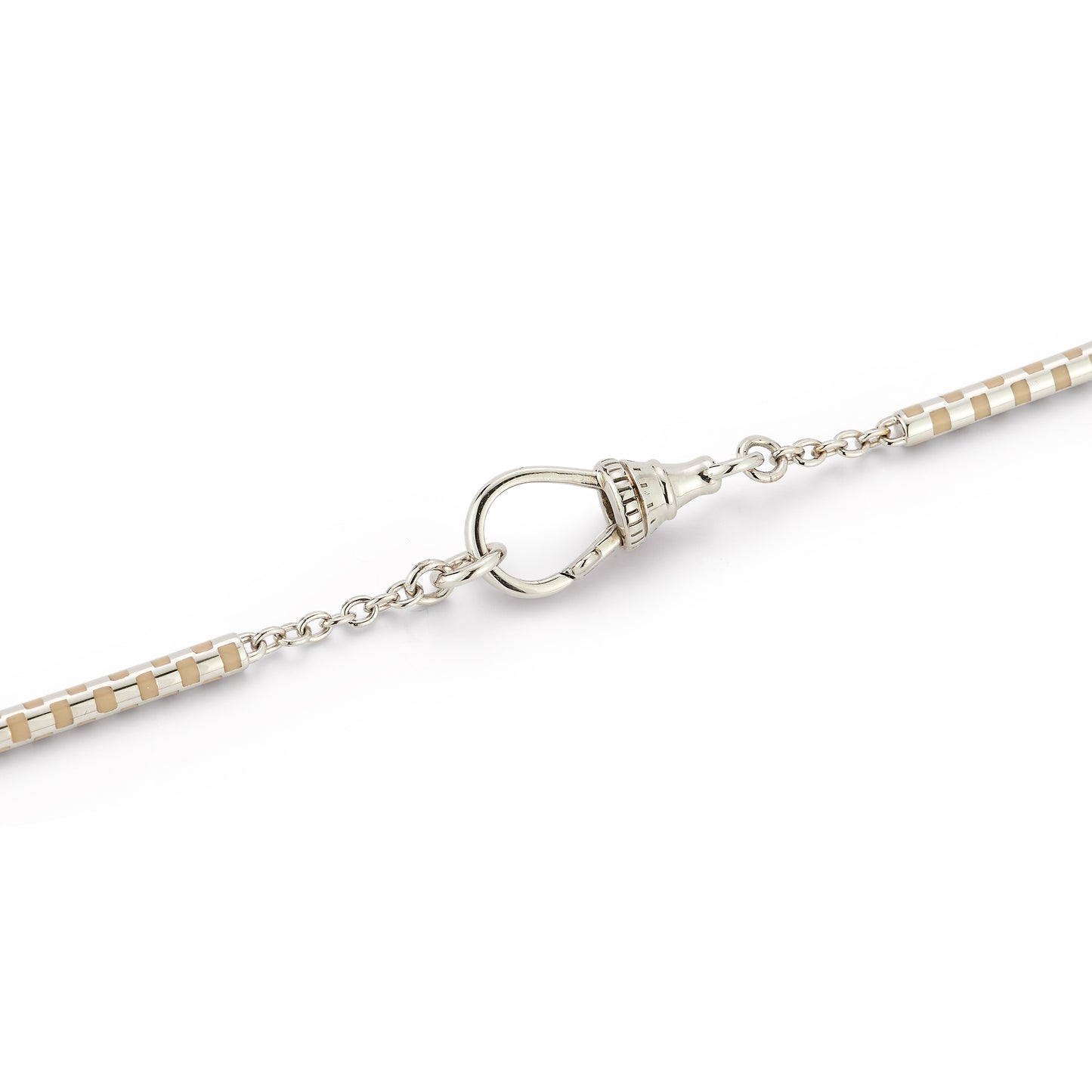 Marsha Chain, White Gold, Cream – 16 Inches