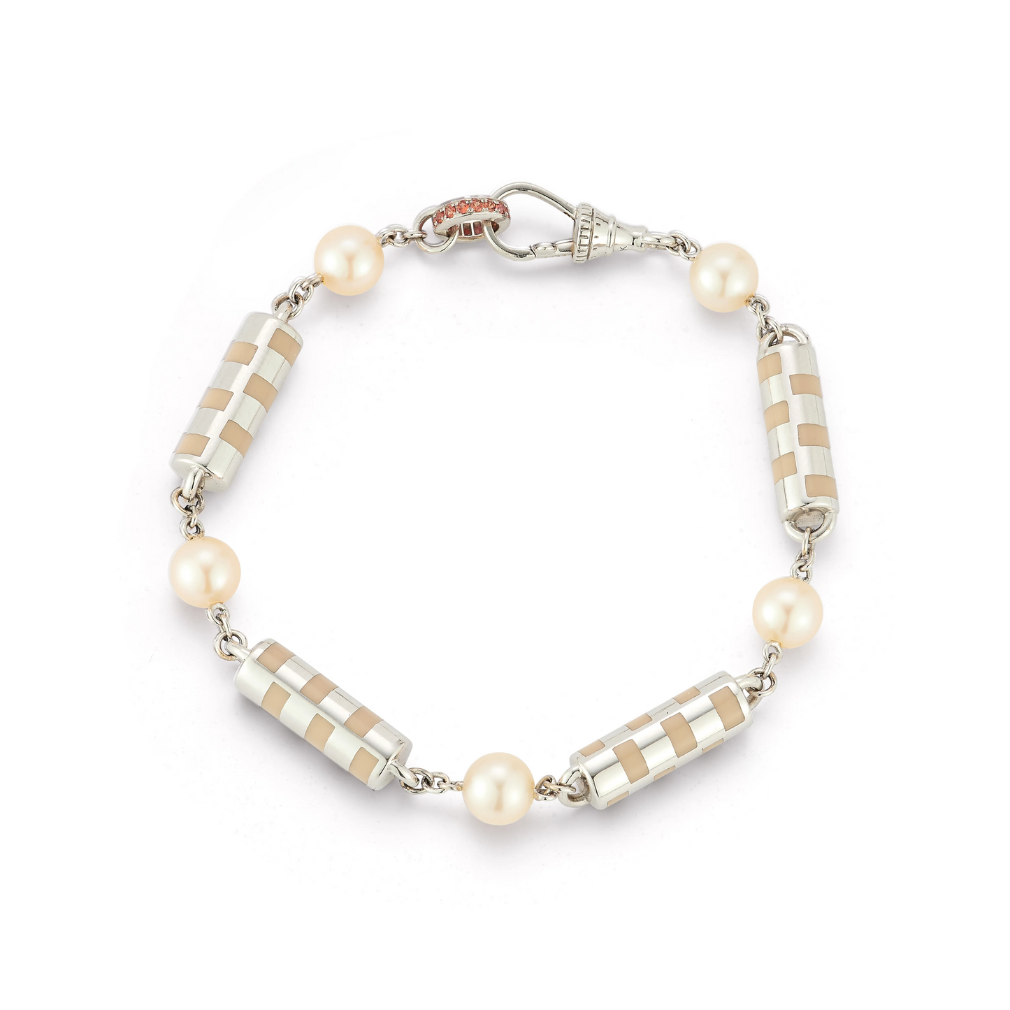 MARSHA LARGE LINK BRACELET 18k WHITE GOLD