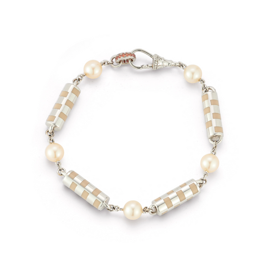 MARSHA LARGE LINK BRACELET 18k WHITE GOLD