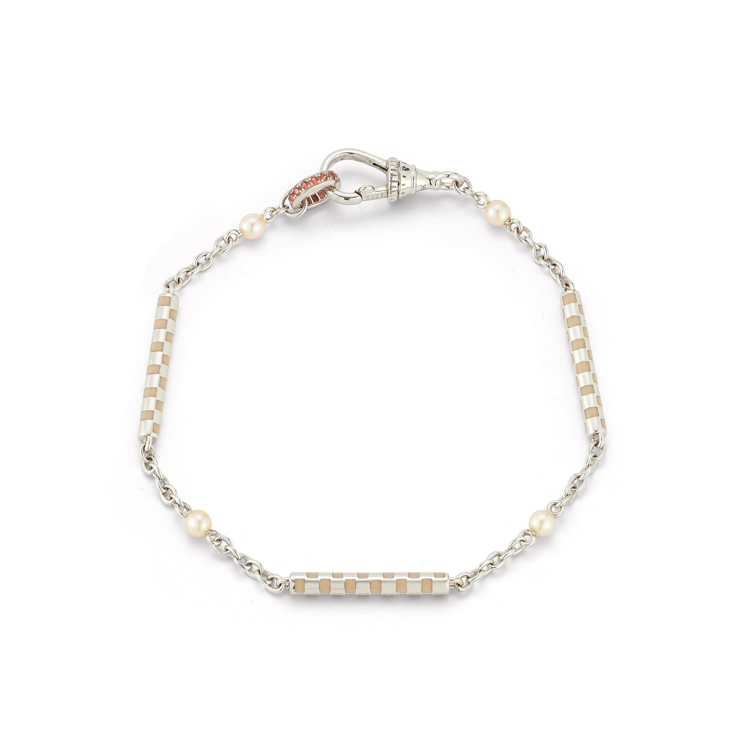 MARSHA LINK BRACELET 18k WHITE GOLD