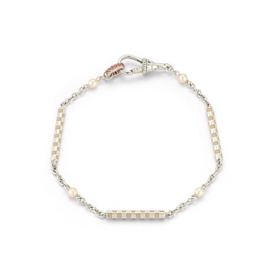 MARSHA LINK BRACELET 18k WHITE GOLD