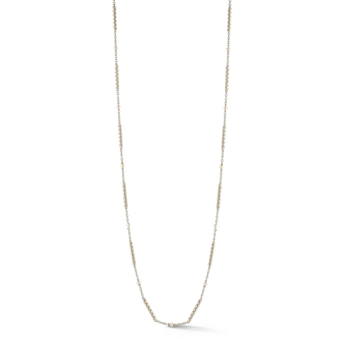 Marsha Chain, White Gold, Baby Blue – 24 Inches